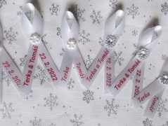 Světle fialové svatební vývazky