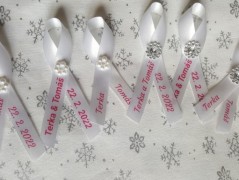 Světle fialové svatební vývazky