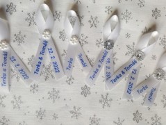 Světle fialové svatební vývazky