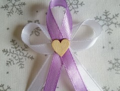 Světle fialové svatební vývazky