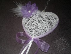Srdíčko s bílou mašlí