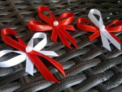 Srdíčko s bílou mašlí