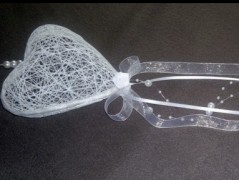 Srdíčko s bílou mašlí