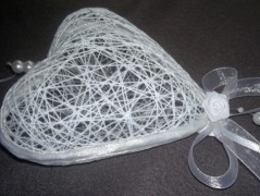 Srdíčko s bílou mašlí