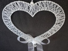 Srdíčko s bílou mašlí