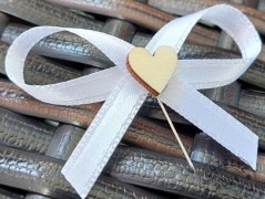 Srdíčko s bílou mašlí