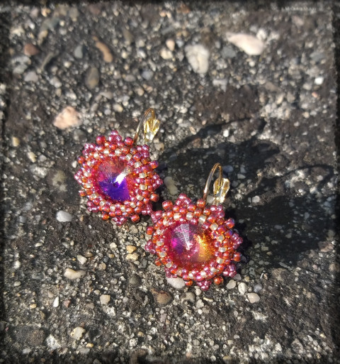 Ranní červánky šperk radost doplněk náušnice růžová romantika slunce červánky rivolka 