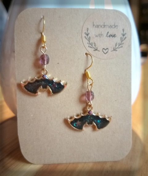 Maličcí netopýři no.2 šperk netopýr pryskyřice doplňky netopýří halloween strašení náušnici 