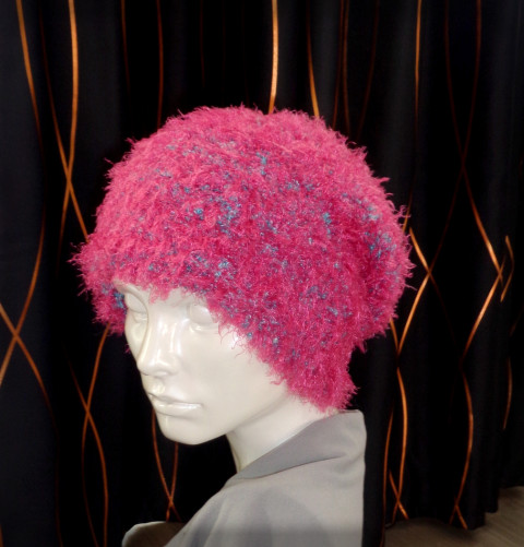 Chlupatá čepice kulich zima čepice pletení akryl duhový barevný veselý univerzální duha pestrobarevný unisex pokrývka hlavy módní doplněk hřeje 