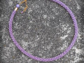 Fialky a levandule - náhrdelník