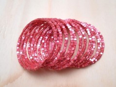 Náušnice fialové s černou (96/18)