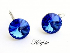 Náušnice fialové s černou (96/18)