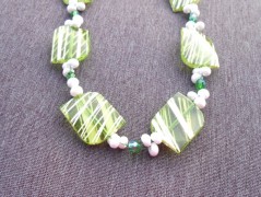 Náušnice fialové s černou (96/18)