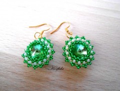 Náušnice fialové s černou (96/18)