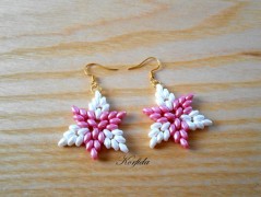 Náušnice fialové s černou (96/18)