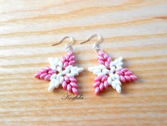 Náušnice fialové s černou (96/18)