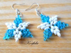 Náušnice fialové s černou (96/18)