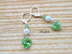 Náušnice fialové s černou (96/18)