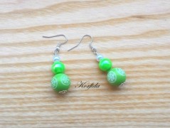 Náušnice fialové s černou (96/18)