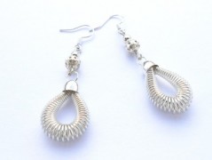 Náušnice fialové s černou (96/18)