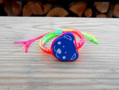 Náušnice fialové s černou (96/18)