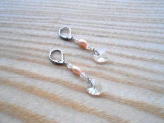 Náušnice fialové s černou (96/18)