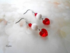 Náušnice fialové s černou (96/18)