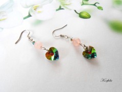 Náušnice fialové s černou (96/18)