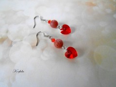 Náušnice fialové s černou (96/18)