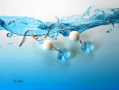 Náušnice fialové s černou (96/18)