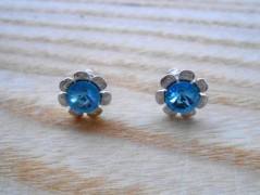 Náušnice fialové s černou (96/18)