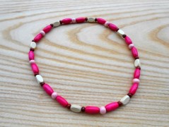 Náušnice fialové s černou (96/18)