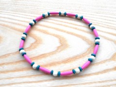 Náušnice fialové s černou (96/18)