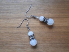 Náušnice fialové s černou (96/18)