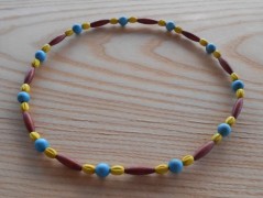 Náušnice fialové s černou (96/18)