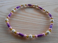 Náušnice fialové s černou (96/18)