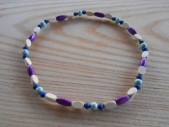 Náušnice fialové s černou (96/18)