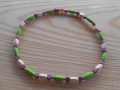 Náušnice fialové s černou (96/18)