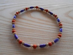 Náušnice fialové s černou (96/18)