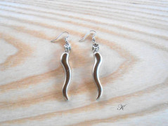 Náušnice fialové s černou (96/18)