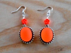 Náušnice fialové s černou (96/18)