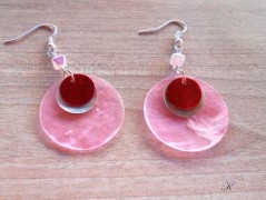 Náušnice fialové s černou (96/18)