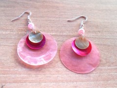 Náušnice fialové s černou (96/18)