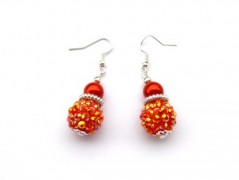 Náušnice fialové s černou (96/18)