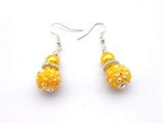 Náušnice fialové s černou (96/18)