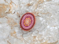 Náušnice fialové s černou (96/18)