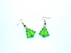 Náušnice fialové s černou (96/18)