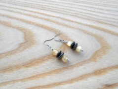 Náušnice fialové s černou (96/18)