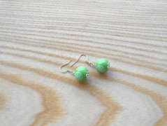 Náušnice fialové s černou (96/18)