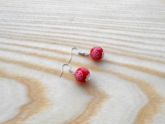 Náušnice fialové s černou (96/18)